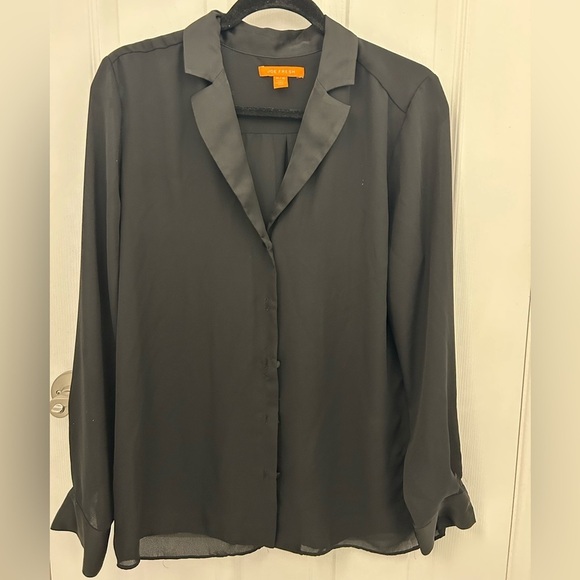 Joe Fresh Tops - Black Silky Button Down Top, Sz M